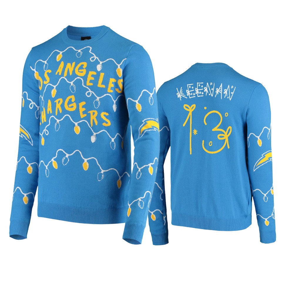 chargers keenan allen blue ugly light up sweater