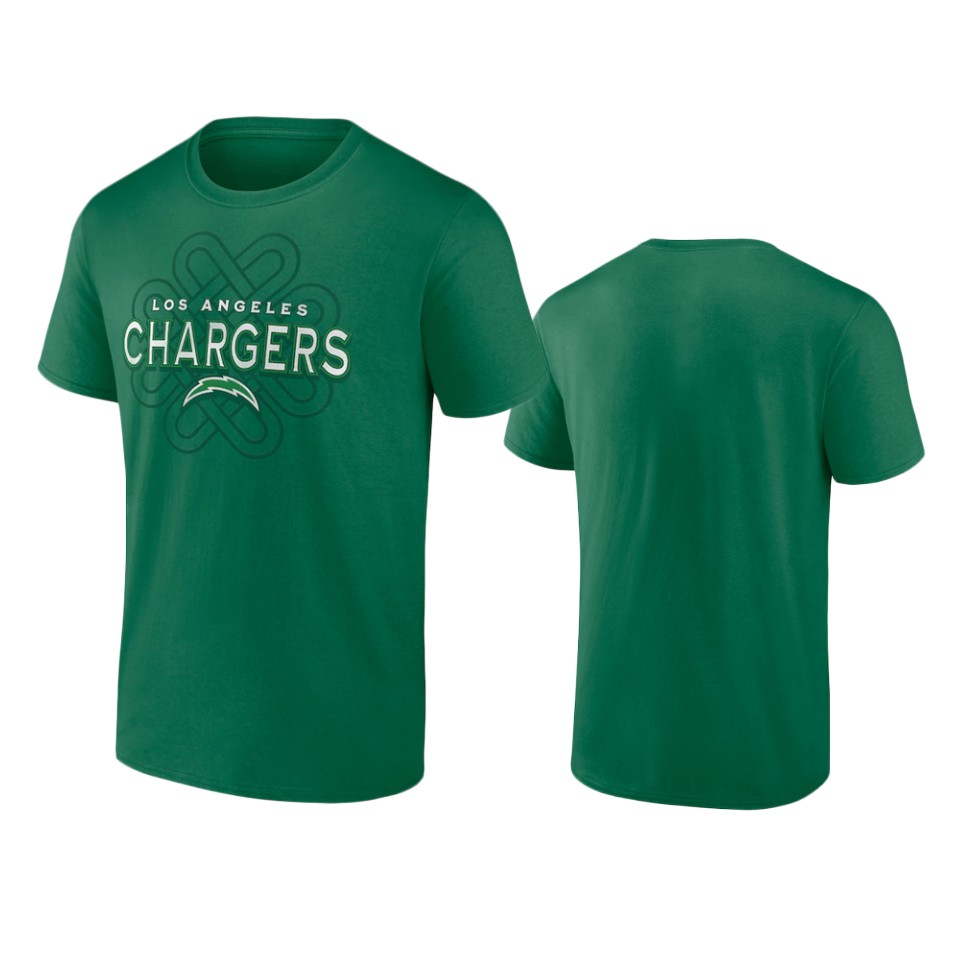 chargers kelly green st. patrick's day celtic knot t shirt