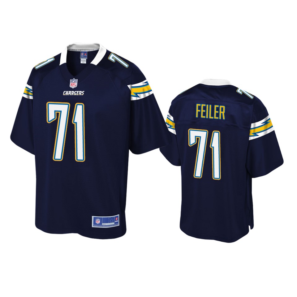 chargers matt feiler navy pro line jersey