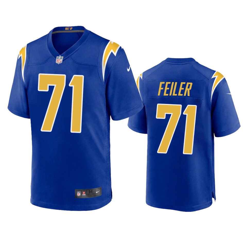 chargers matt feiler royal game jersey