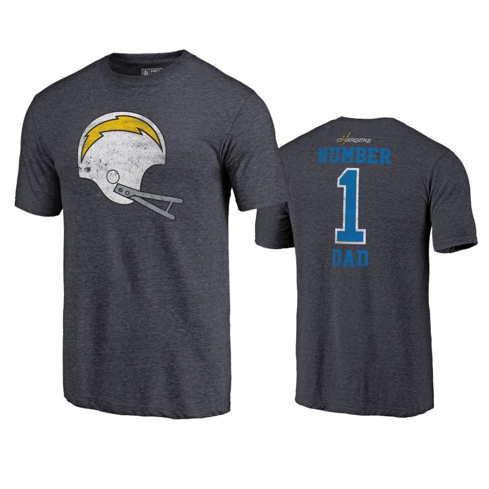 chargers navy 2019 father's day greatest dad t shirt