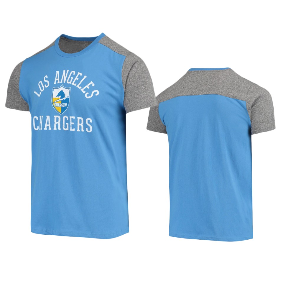 chargers powder blue gray field goal slub gridiron classics t shirt