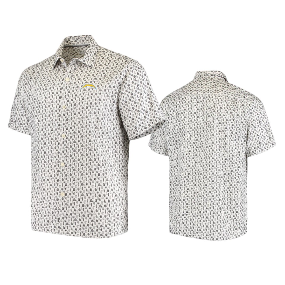 chargers white baja mar woven shirt