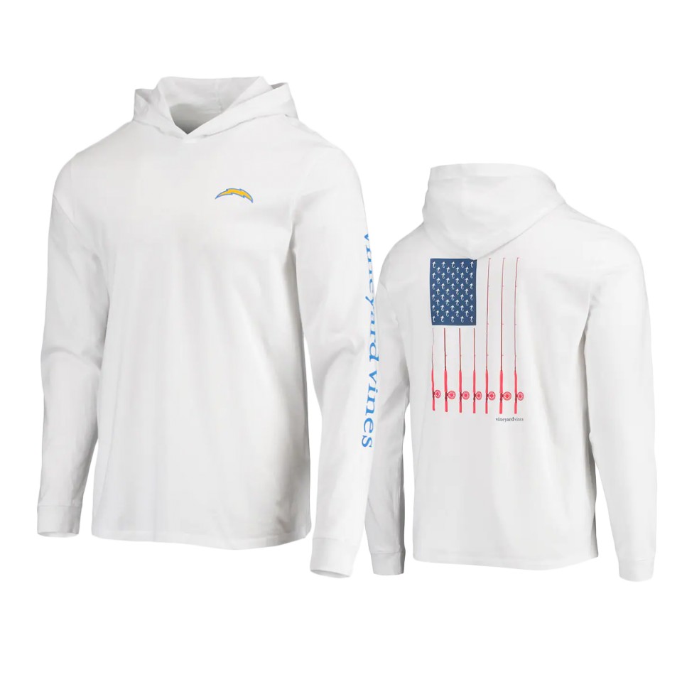 chargers white vineyard vines hoodie long sleeve t shirt
