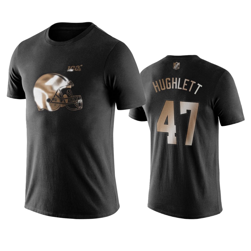 charley hughlett browns black golden 100th season t shirt