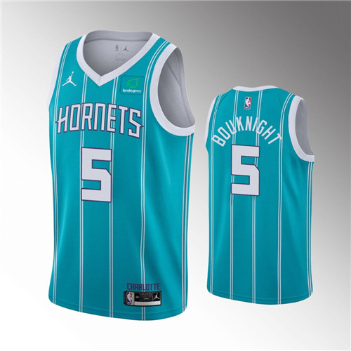 Charlotte Hornets James Bouknight Icon Edition Teal stitched Jersey #5
