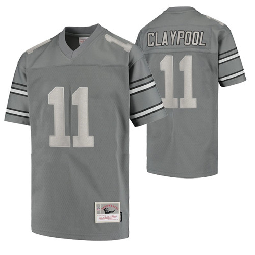 chase-claypool-jersey-metal-replica-charcoal
