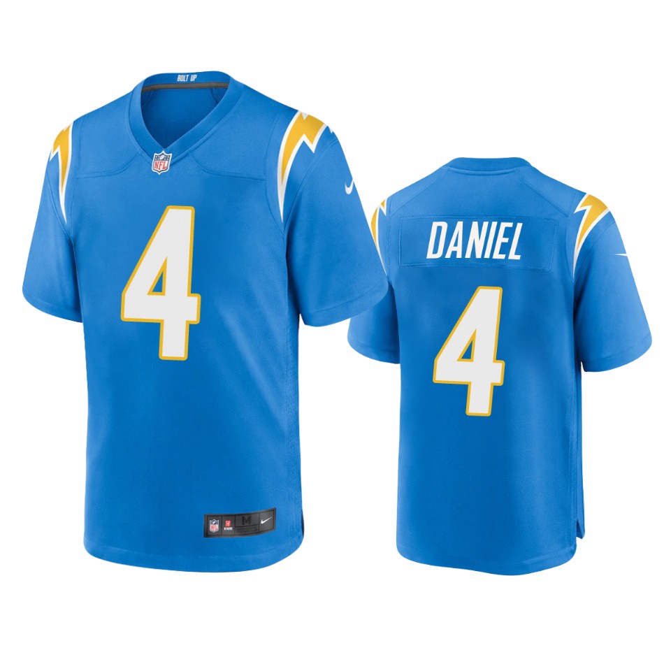 chase daniel chargers powder blue game jersey