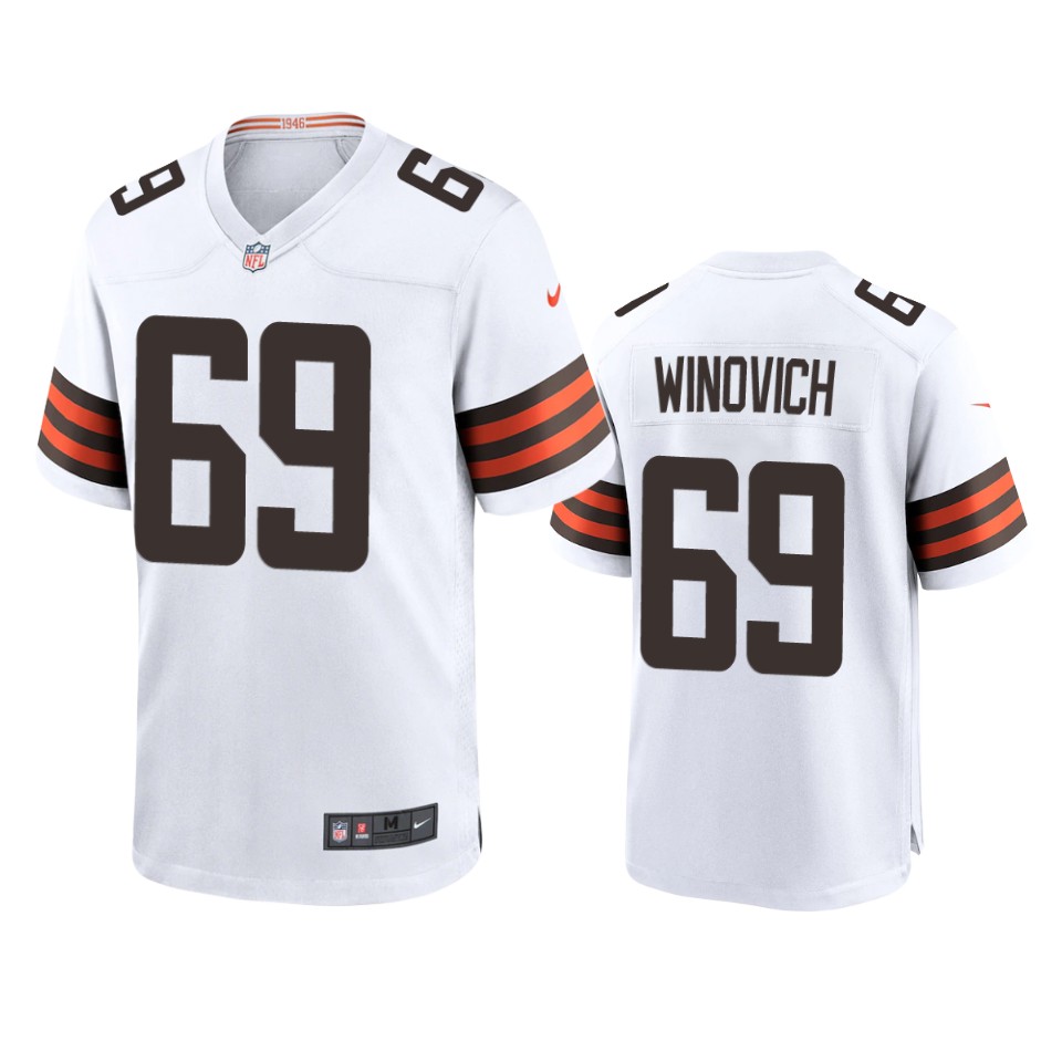 chase winovich browns white game jersey