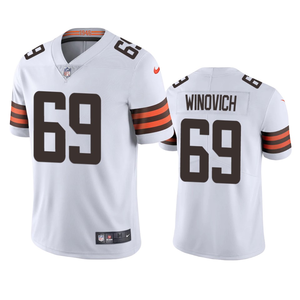 chase winovich browns white vapor jersey