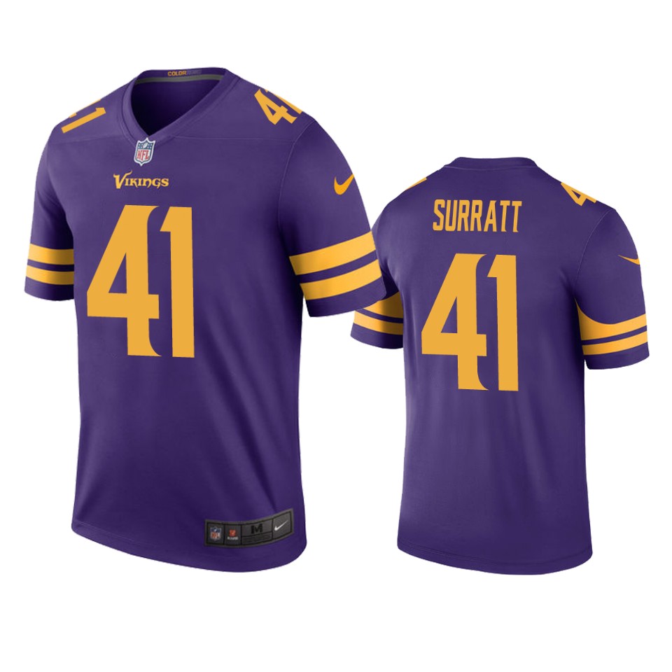 chazz surratt color rush legend vikings purple jersey