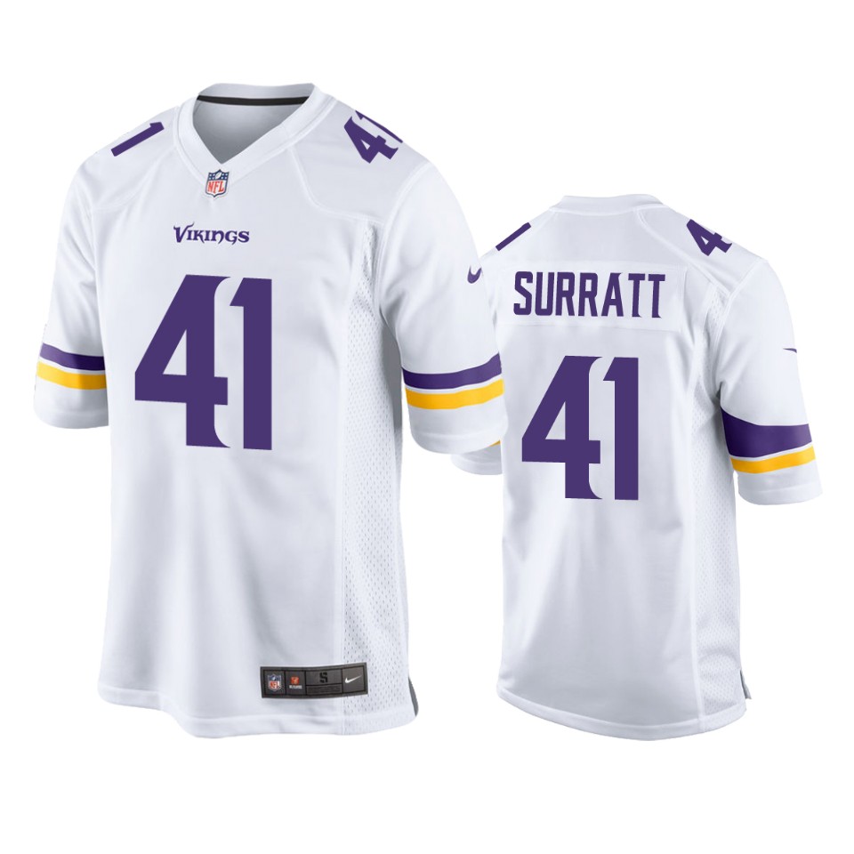 chazz surratt vikings white game jersey
