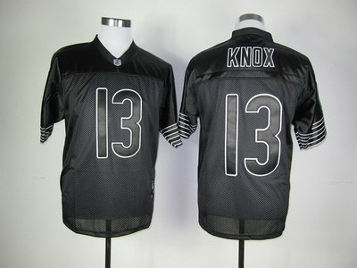 chicago bears #13 johnny knox black jerseys