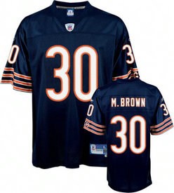 chicago bears #30 mike brown navy blue jersey