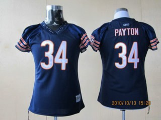 Women Chicago bears 34 Walter Payton navy jerseys