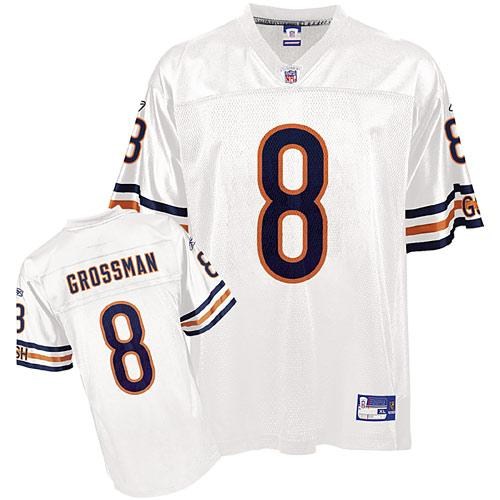 chicago bears #8 rex grossman white jersey