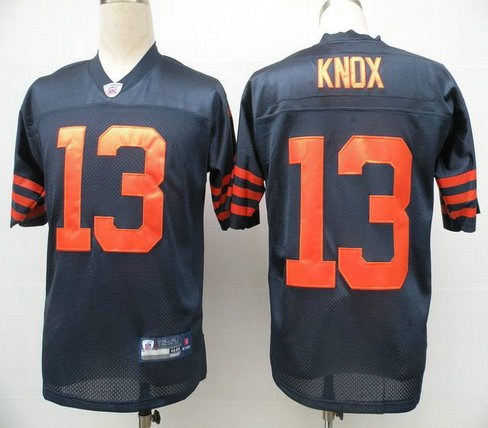 chicago bears 13 knox blue orange number jerseys