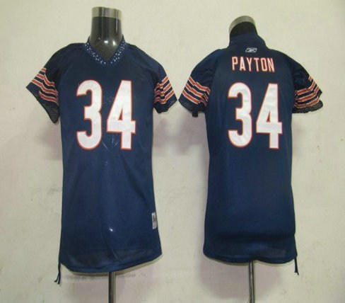 chicago bears 34 payton blue women field flirt fashion jersey