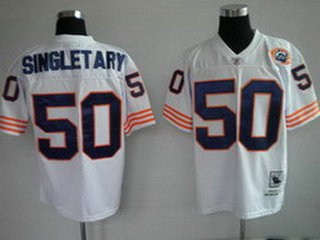 chicago bears 50 singletary white throwback jerseys
