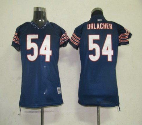 chicago bears 54 urlacher blue women field flirt fashion jersey