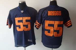 chicago bears 55 lance briggs navy blue jerseys(orange number)