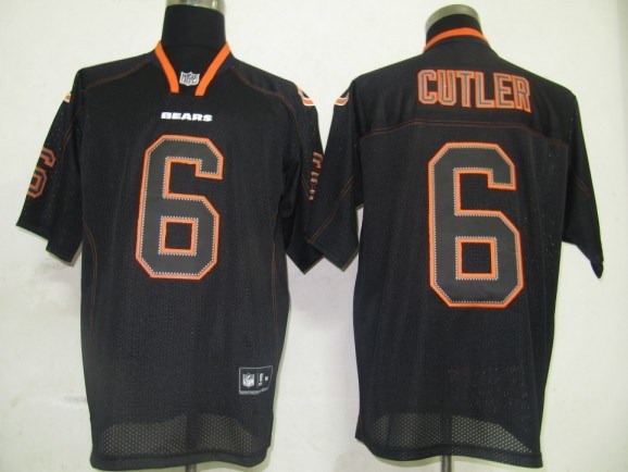 chicago bears 6 cutler lights out black jerseys