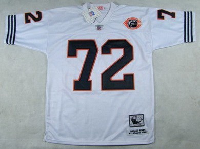 chicago bears 72 william perry throwback white jerseys