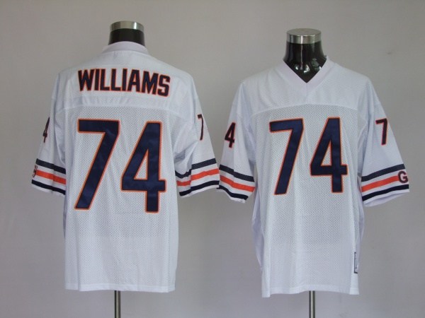 chicago bears 74 chris williams white