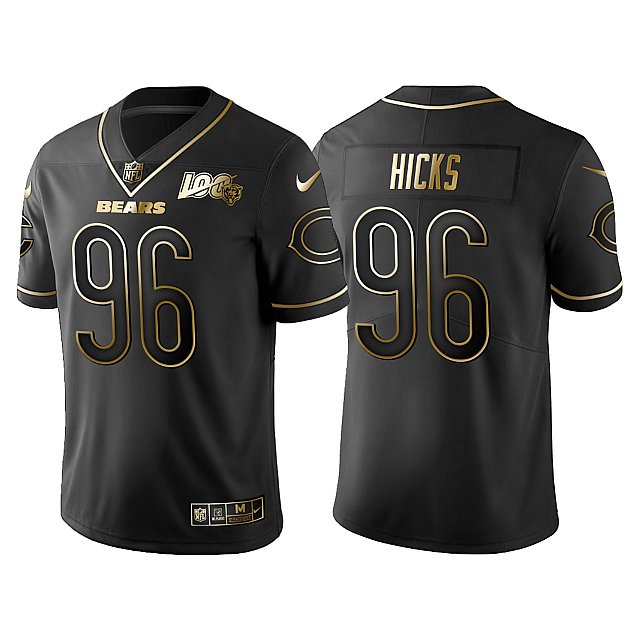 chicago-bears-akiem-hicks-100th-anniversary-black-gold-logo-jersey-middle