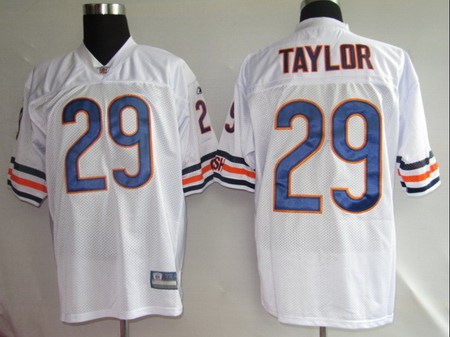 chicago bears chester 29 taylor white jersey