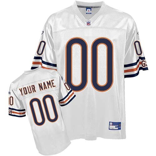 chicago bears customized replica white jerseys