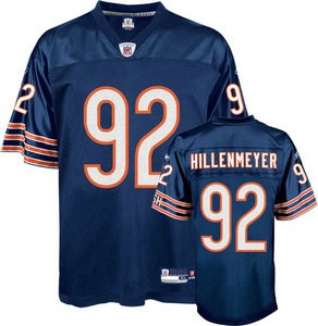 chicago bears hunter hillenmeye #92 jersey
