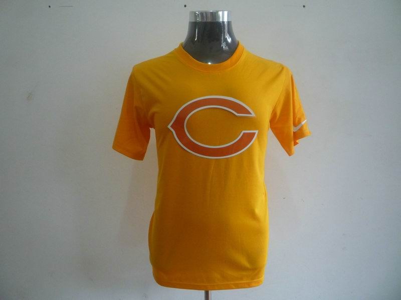 chicago bears sideline legend authentic logo t-shirt yellow