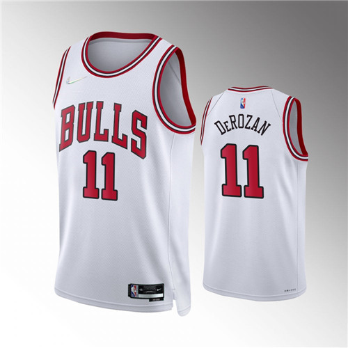 Chicago Bulls DeMar DeRozan 2021-22 75th Anniversary Diamond Association White stitched Jersey #11