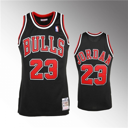 Chicago Bulls Michael Jordan Hardwood Classics Black stitched Jersey #23