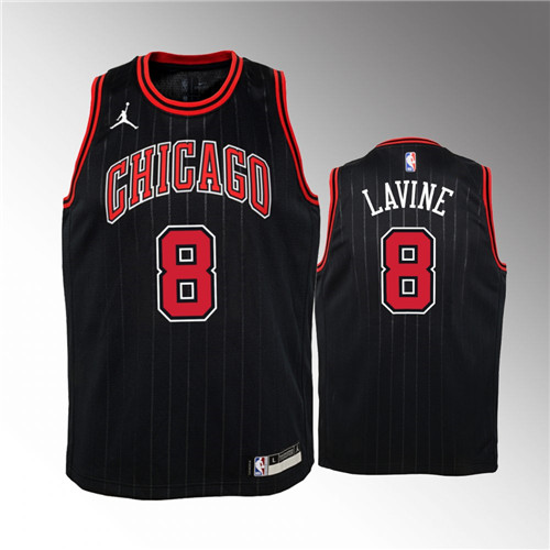 Chicago Bulls Zach LaVine Statement Black New Season stitched Jersey #8