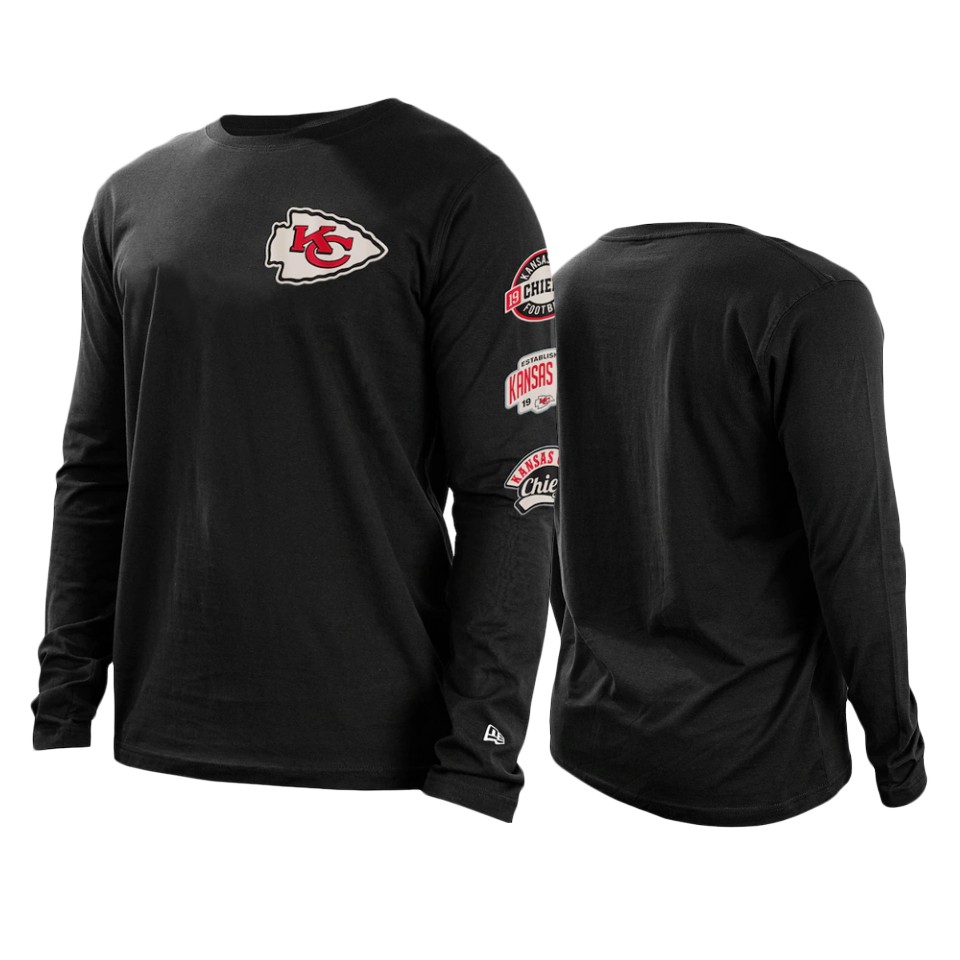 chiefs black hype 2 hit long sleeve t shirt