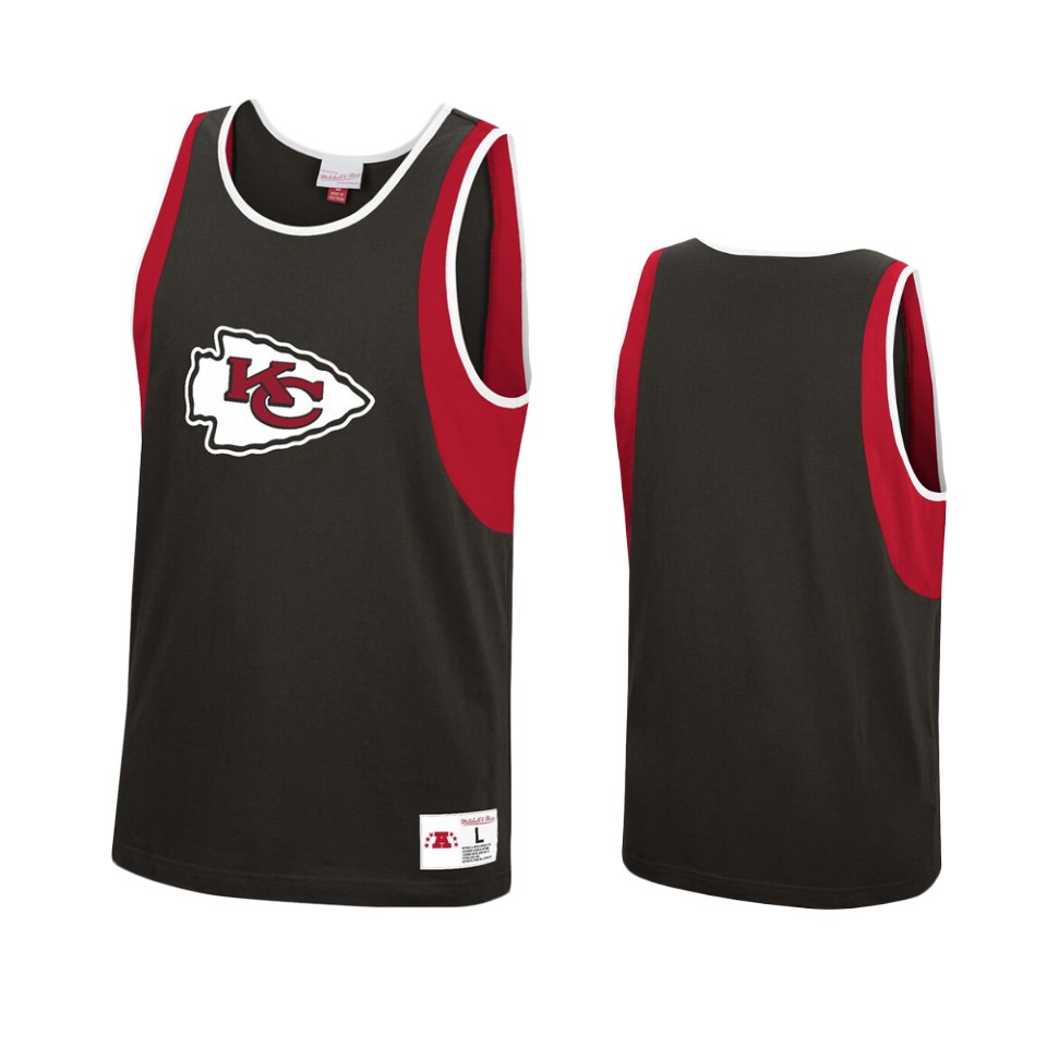chiefs black matchup historic logo tank top