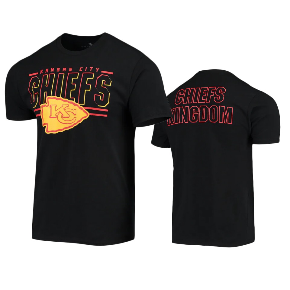 chiefs black slogan 2 hit junk food t shirt
