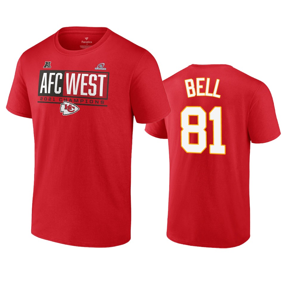 chiefs blake bell red 2021 afc west division champions blocked favorite t shirt