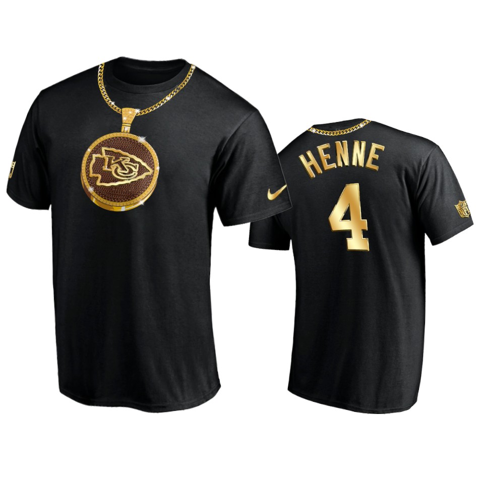chiefs chad henne black swag chain t shirt