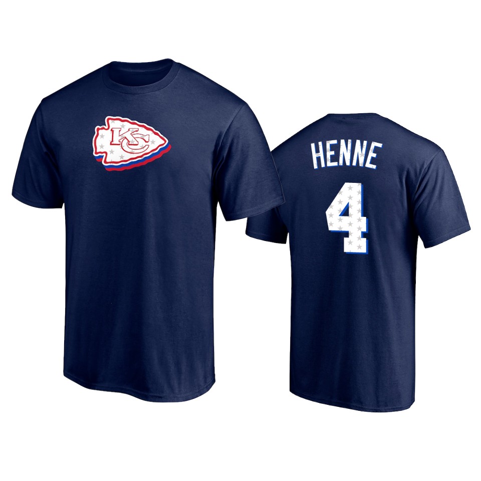 chiefs chad henne navy 2021 independence day t shirt