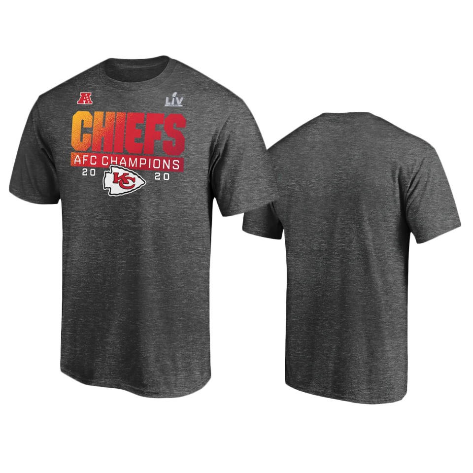 chiefs charcoal 2020 afc champions scramble t shirt