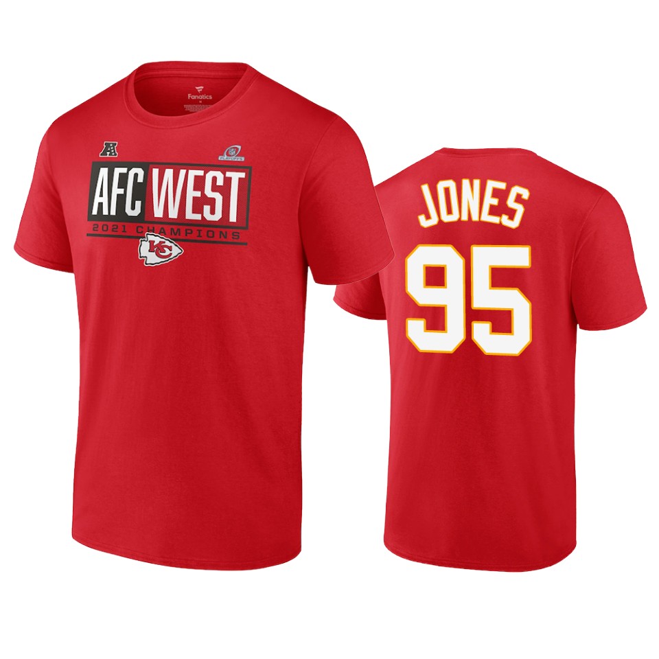 chiefs chris jones red 2021 afc west division champions blocked favorite t shirt