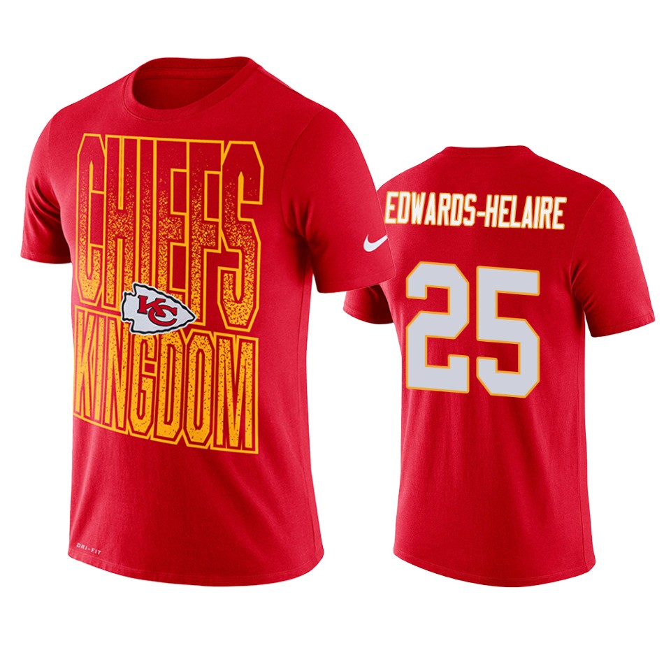 chiefs clyde edwards helaire red local verbiage performance t shirt