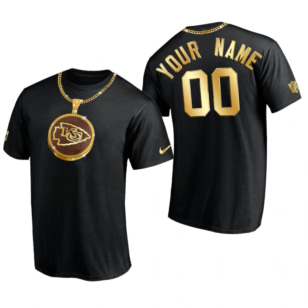 chiefs custom black swag chain t shirt