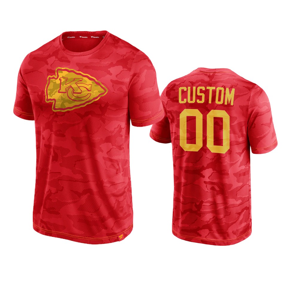 chiefs custom red camo jacquard t shirt