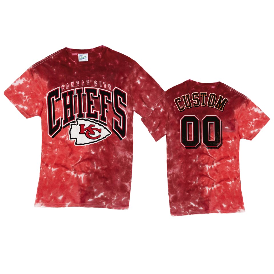 chiefs custom red tri dye t shirt
