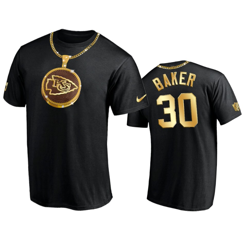 chiefs deandre baker black swag chain t shirt