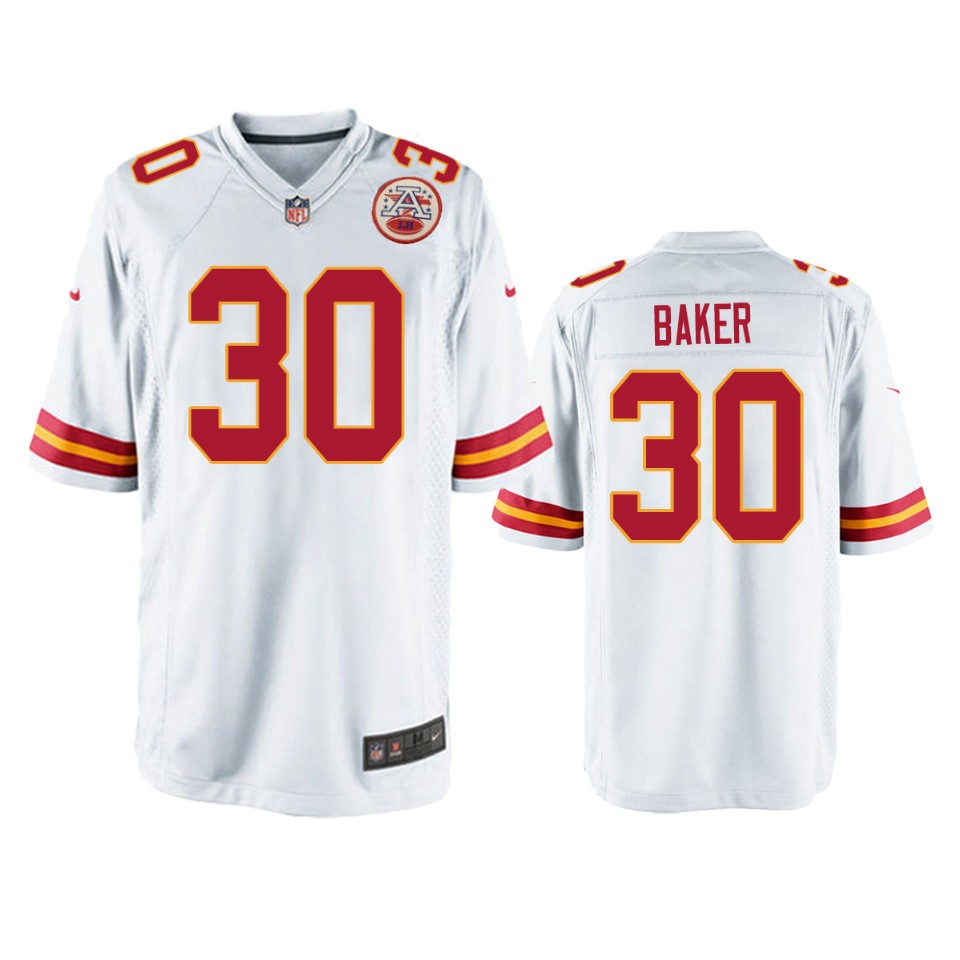 chiefs deandre baker white game jersey